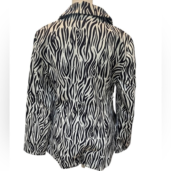 Area Stars NWT Zanzibar One Button Animal Print Jacket in Black and White S - Picture 6 of 16